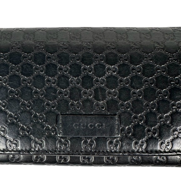 GUCCI Guccissima GG Embossed Leather Continental Wallet in black - Picture 6 of 13